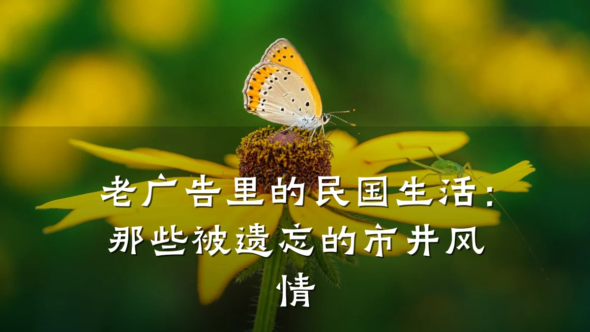 老广告里的民国生活:那些被遗忘的市井风情