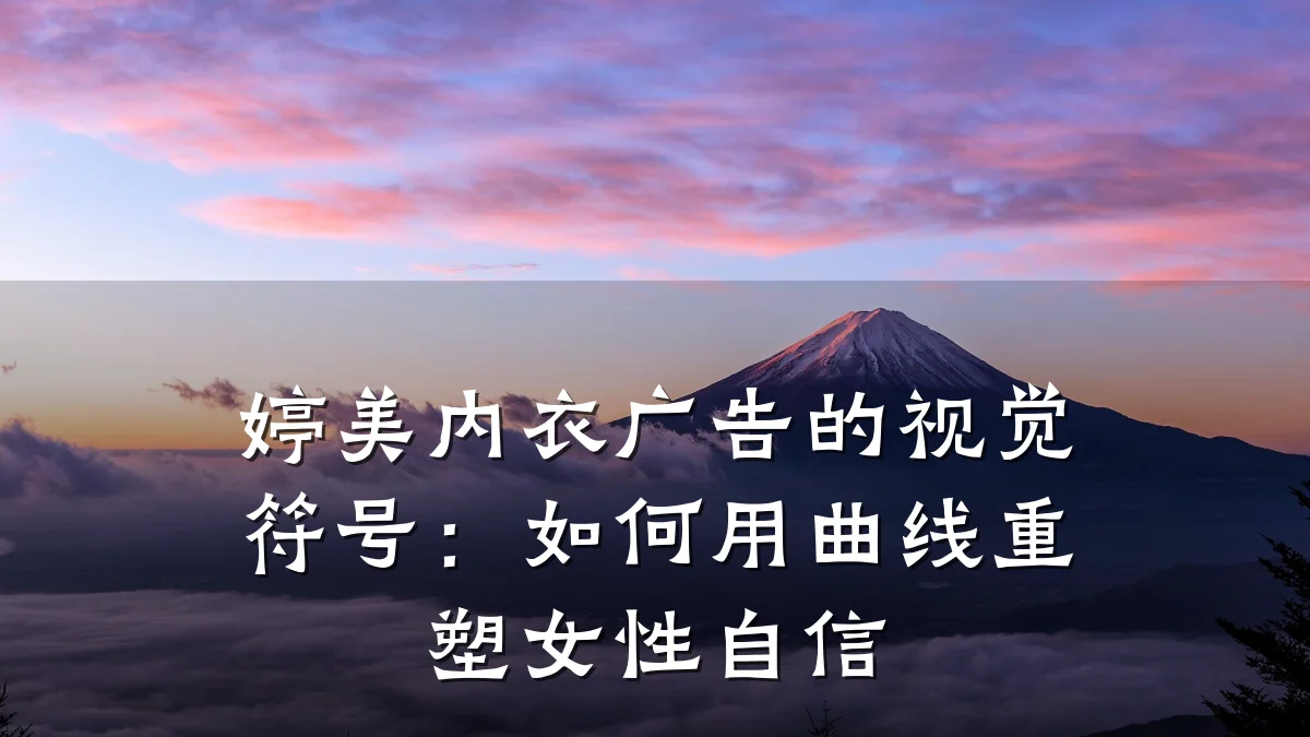 婷美内衣广告的视觉符号:如何用曲线重塑女性自信