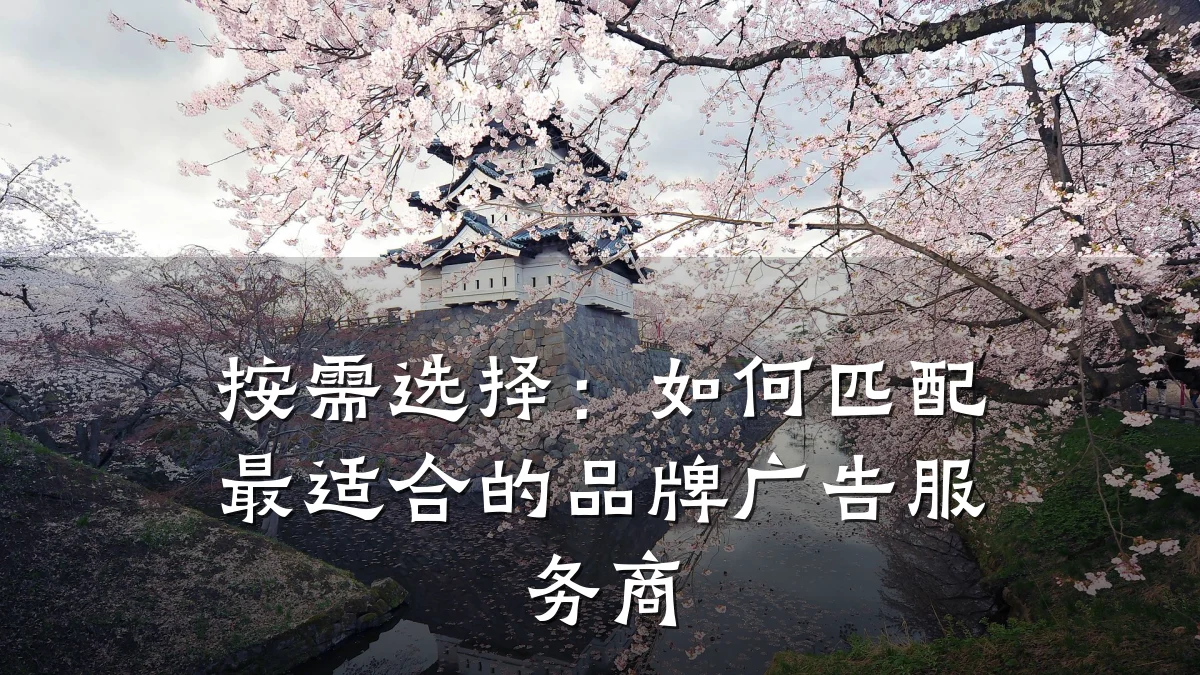 按需选择:如何匹配最适合的品牌广告服务商