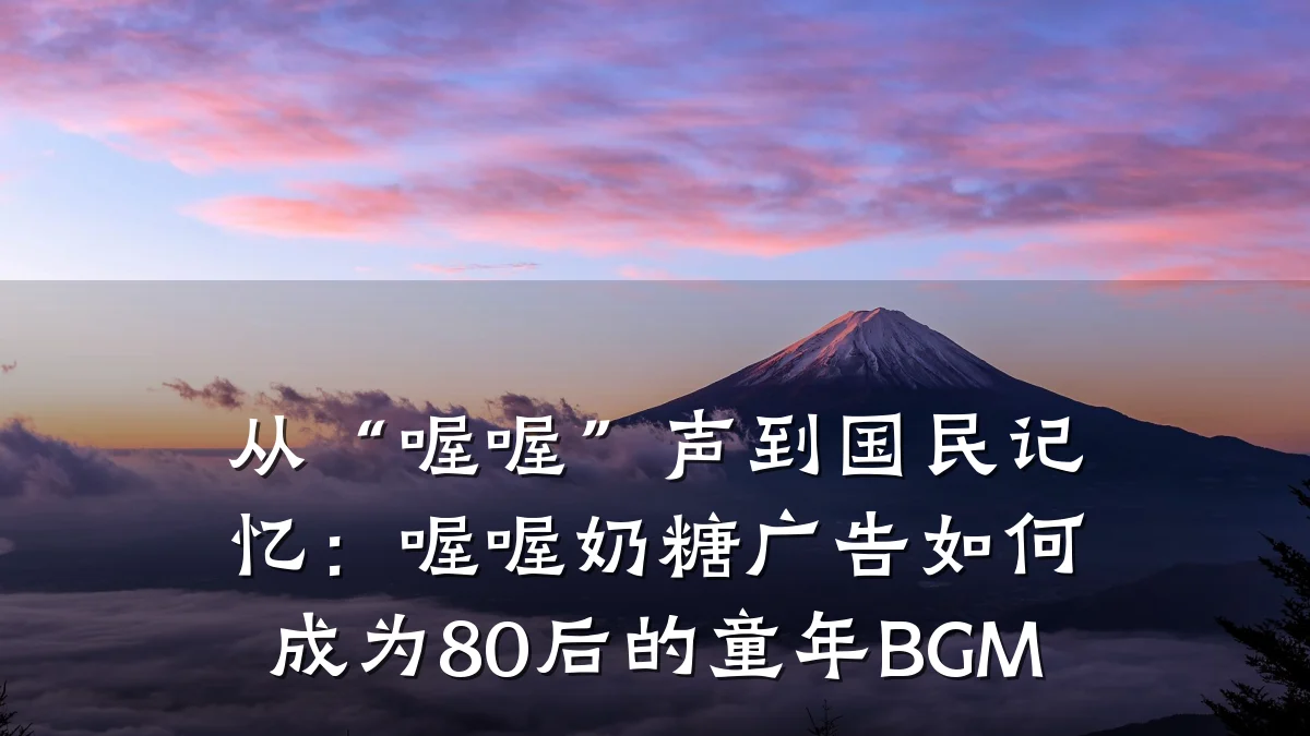 从“喔喔”声到国民记忆:喔喔奶糖广告如何成为80后的童年BGM