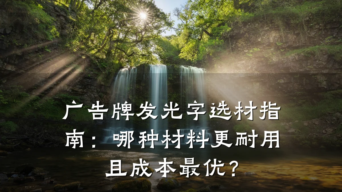 广告牌发光字选材指南：哪种材料更耐用且成本最优？