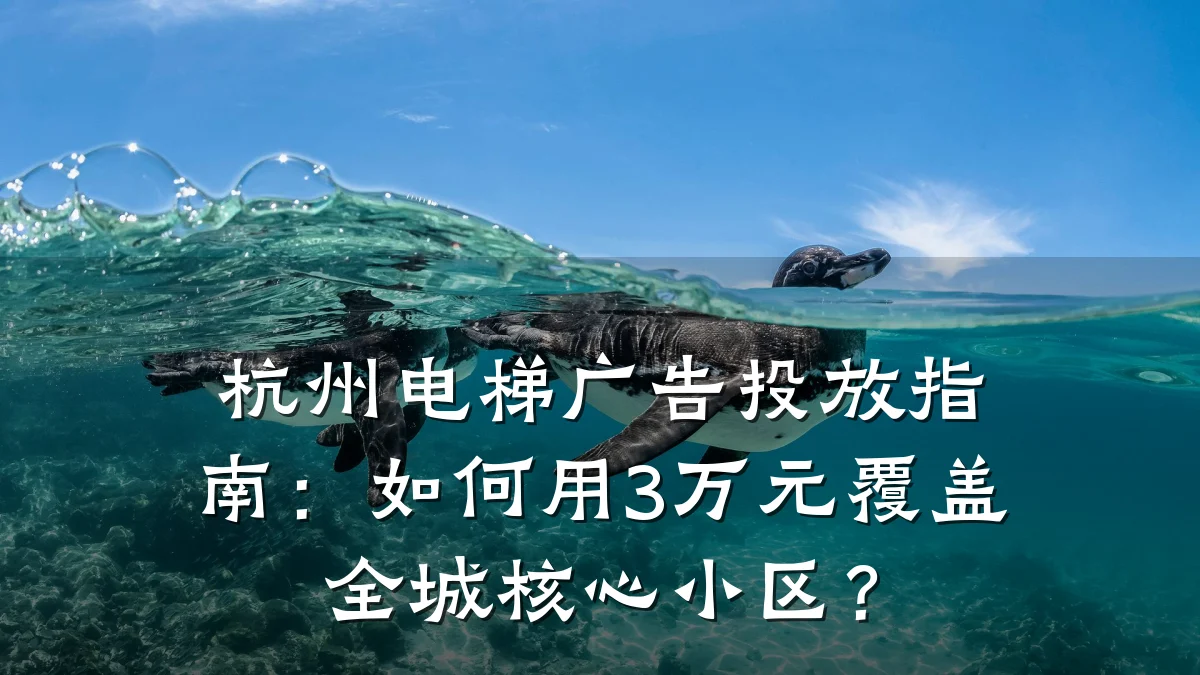 杭州电梯广告投放指南:如何用3万元覆盖全城核心小区?