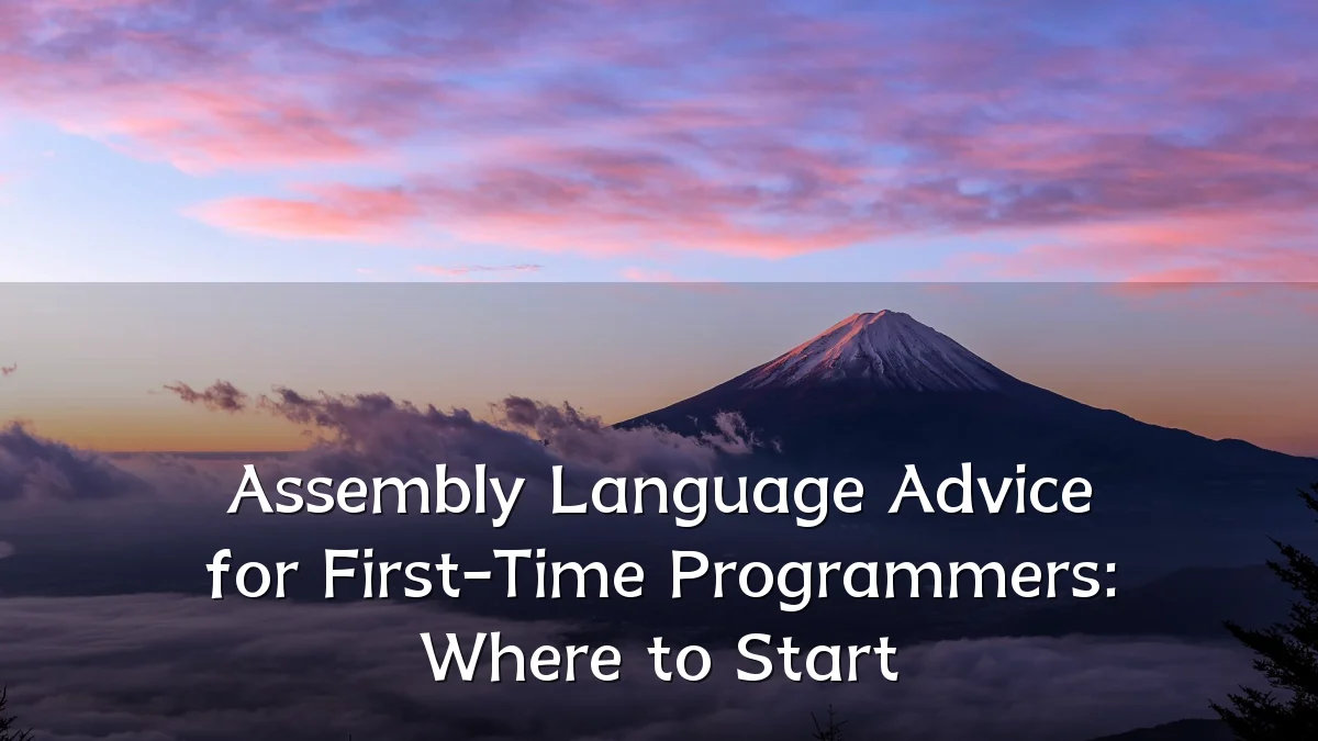 Assembly Language Advice for First-Time Programmers: Where to Start