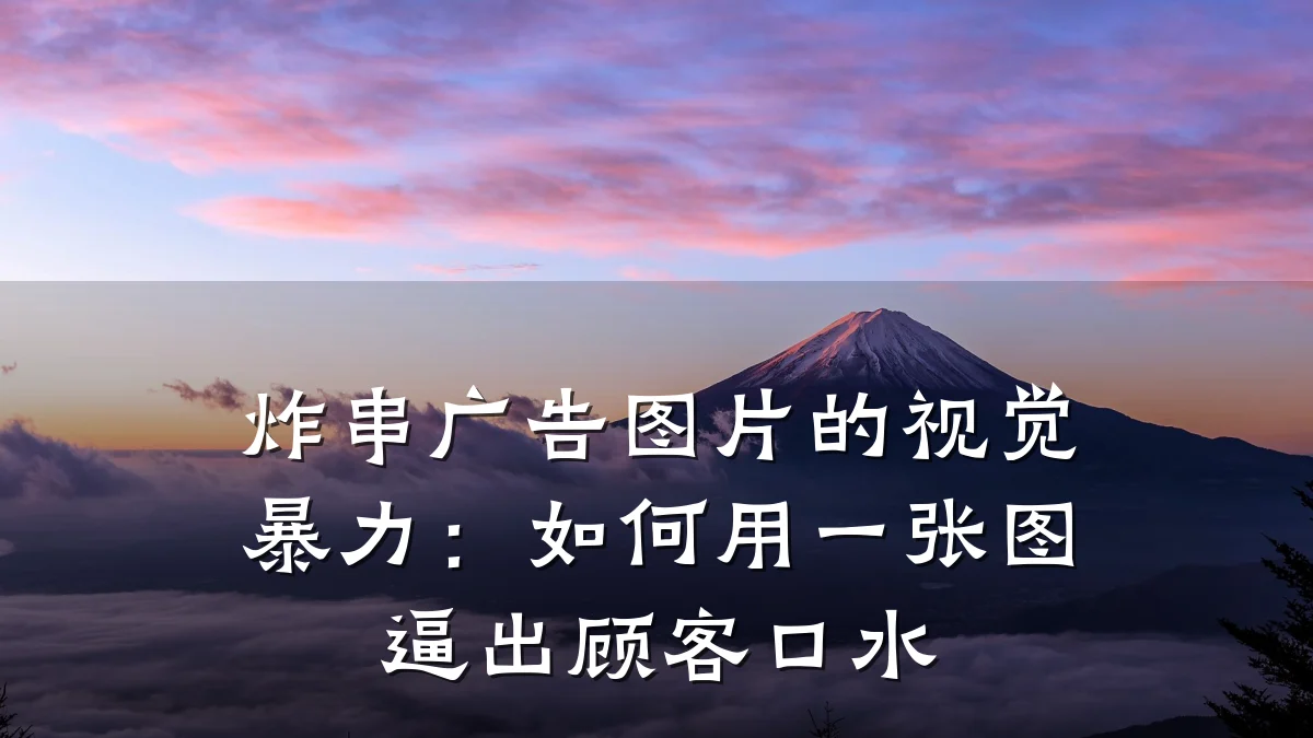 炸串广告图片的视觉暴力:如何用一张图逼出顾客口水
