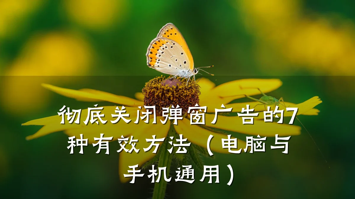 彻底关闭弹窗广告的7种有效方法（电脑与手机通用）