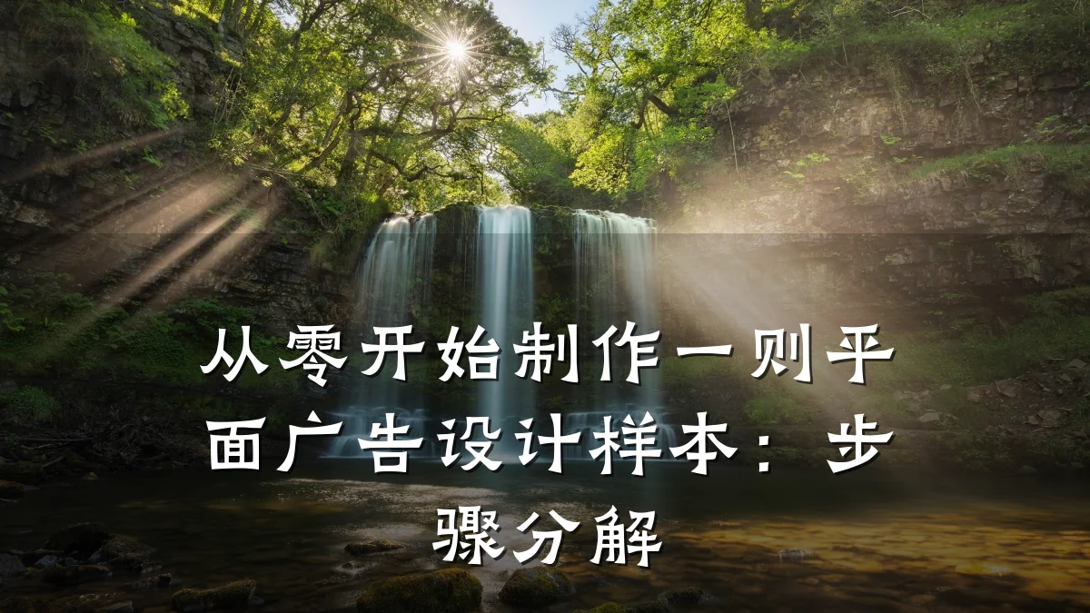 从零开始制作一则平面广告设计样本：步骤分解